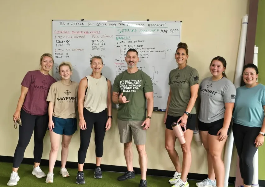 Waypoint Fitness group after a Saturday bootcamp session